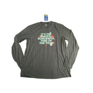 Brooks Men NWT Heather Asphalt Size Large Merry Runderful Distance Graphic Shirt
